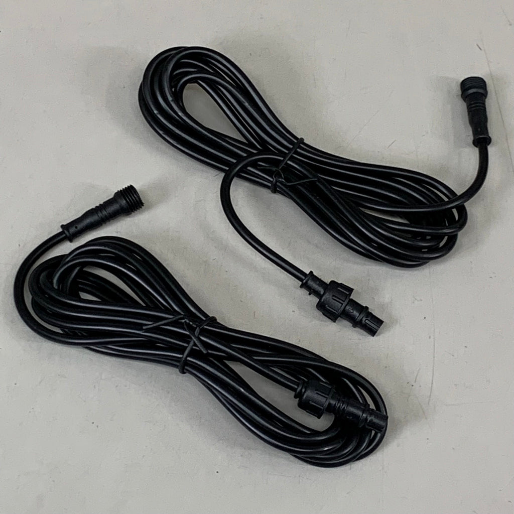 GENSSI (2 PACK) LED Rock Lights Wire Extension 3 Pin  8ft Black 8FT-STND-EXT