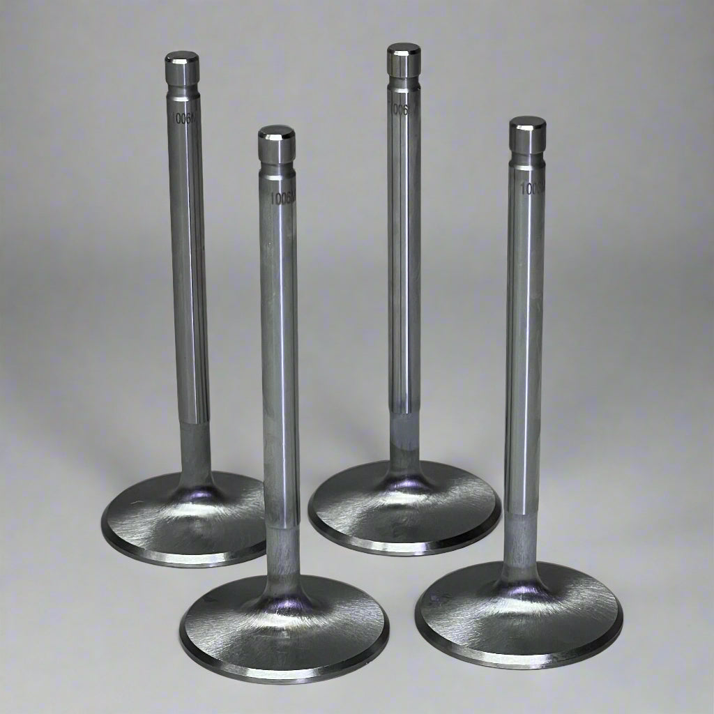 (Set of 4) Super Duty Steel Intake Valves 2.02+1.6" 4304, Silver