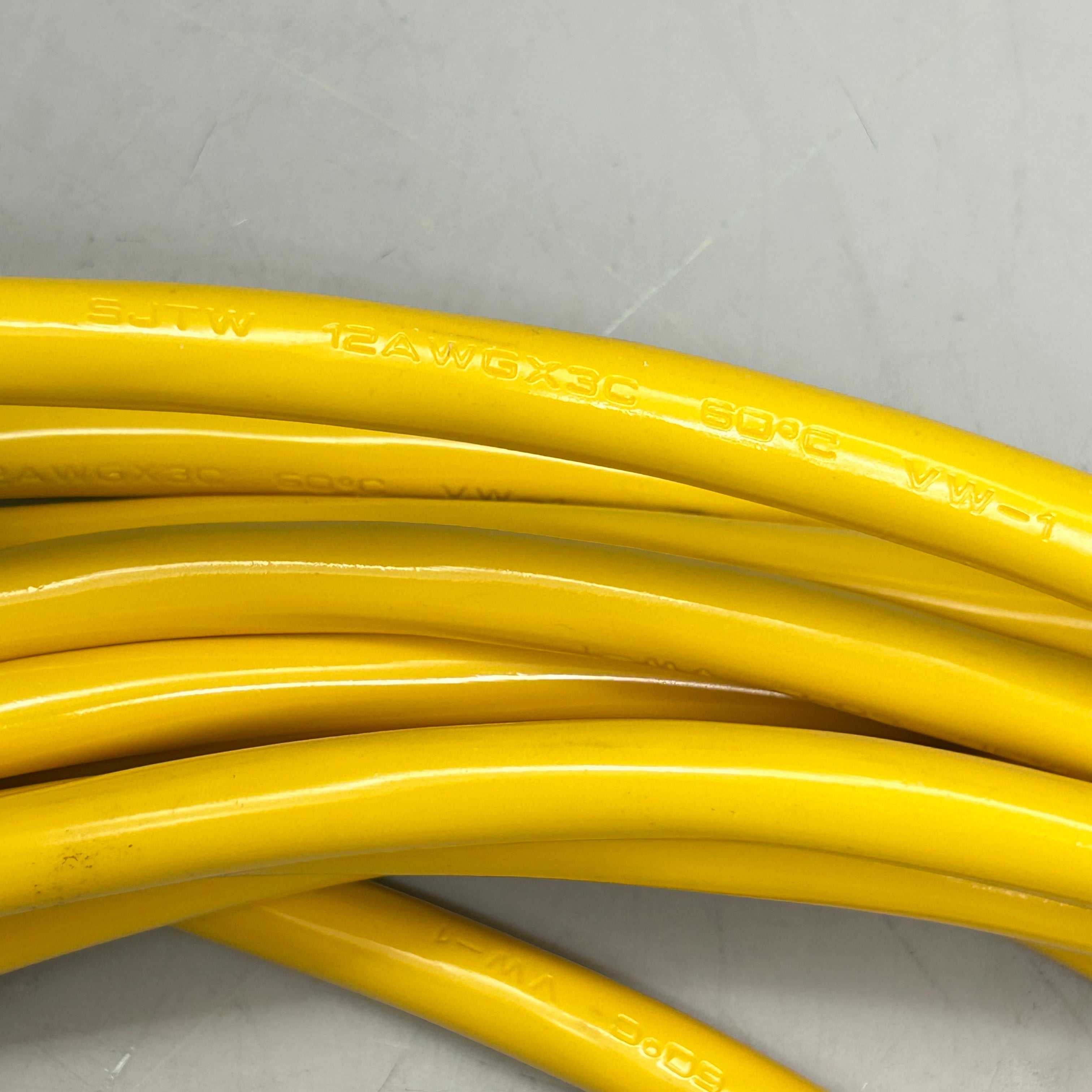 HOME ELECTRICAL ACCESSORIES  Heavy Duty Outdoor/Indoor Extension Cord  12 Gauge, 25' SJTW-3Yellow