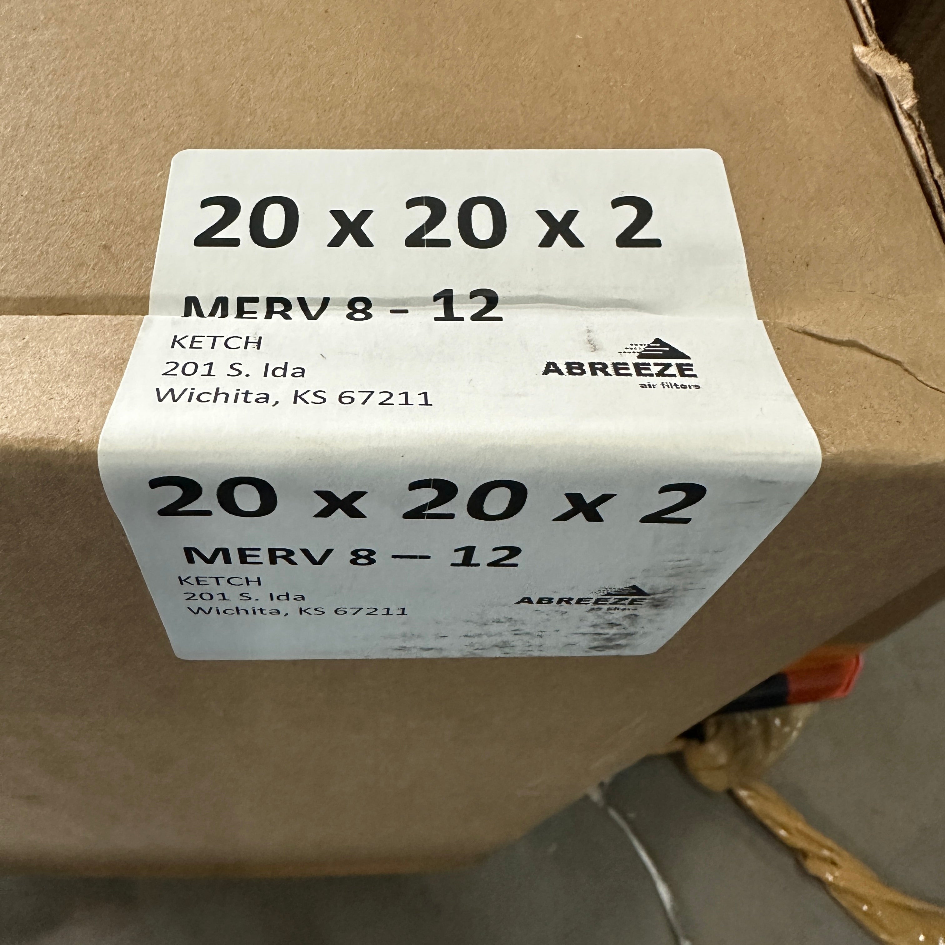 AIR FLOW AC/Furnace Air Filter White 20x20x2
