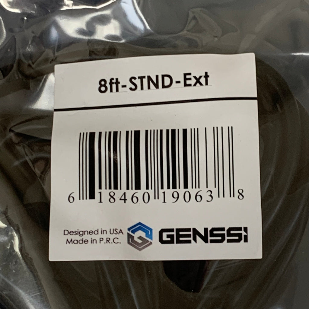 GENSSI (2 PACK) LED Rock Lights Wire Extension 3 Pin  8ft Black 8FT-STND-EXT