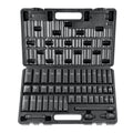3/8" Drive Impact Socket Set, 48 Piece Socket Set SAE (5/16" -3/4") & Metric (8-22mm)6 Point Cr-V Drive Extension Bar Universal Joint & Power Drill Adapter Includes Storage Case