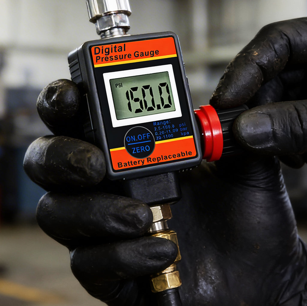 Digital Air Pressure Regulator with LCD Display - Professional 150 PSI Multi-Unit Control (DAR03B)