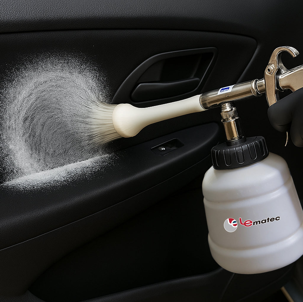 Professional Air-Powered Car Cleaning Gun - High Pressure with Detachable Brush